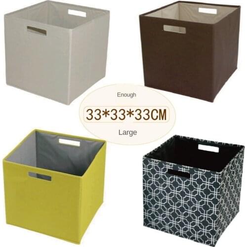 1pcFabric Storage Bin with Lid, Storage Boxes for Shelves, Closet Storage Containers with Lids and Handles, Large Storage Basket