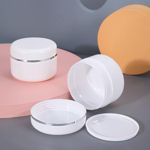 10PCS of 100ML Refillable Bottles Travel Face Cream Lotion Jars for Cosmetic Container Plastic Empty Makeup Jar Pot