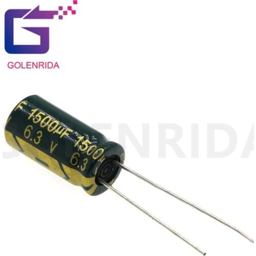 10PCS Electrolytic capacitor 6.3V1500UF 10*13 1500UF 6.3V aluminum electrolytic capacitor