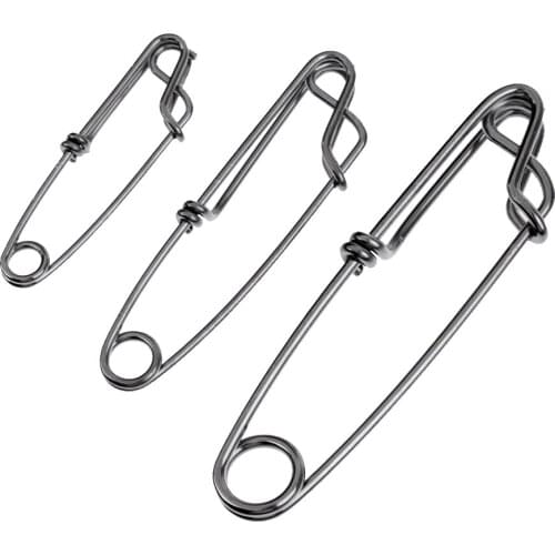 20pcs Tuna Clip Stainless Steel Long Line Clips Fishing Accessories Tool S Applicable to Many Different Kinds of Fishing