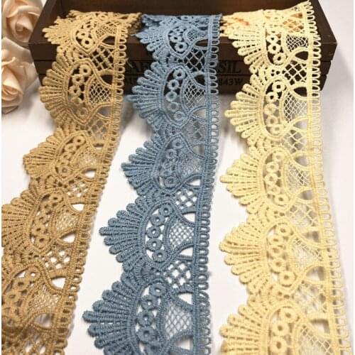 3Yards 6cm Width Water Soluble Lace Fabric Material Handmade DIY Quilting Craft Clothing Dress Home Textile Supplies