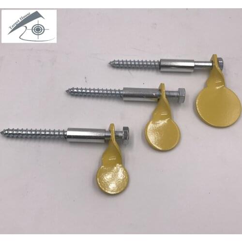 3 Yellow Target Plates of different size with screws