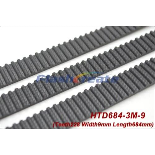 5pcs HTD3M belt 684 3M 9 length 684mm width 9mm 228 teeth 3M timing belt rubber closed-loop belt 684-3M S3M Belt Free shipping