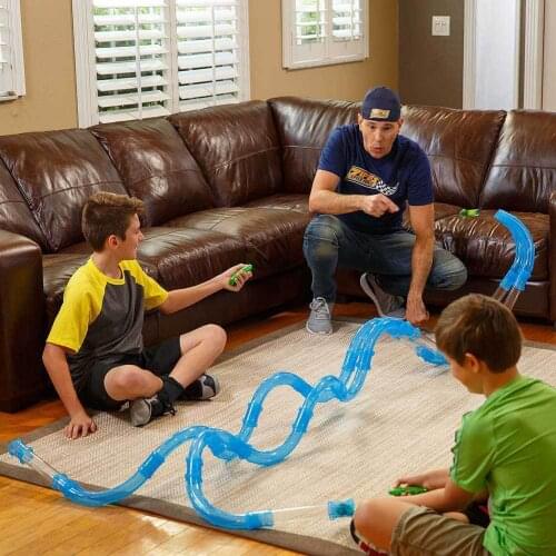 72PCS DIY Remote Control Pipe Racing Track RC Car Toy Kids Pipes Cars Toys Flash Light Christmas Gifts Dropshipping