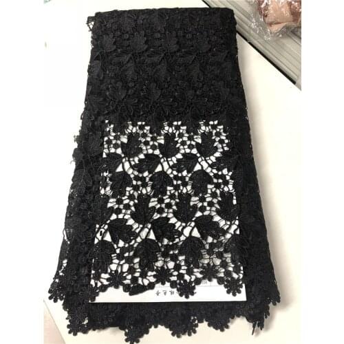 8 design s Black color JRB-62805 high quality French cord lace fabric top selling embroidered African tulle lace fabric