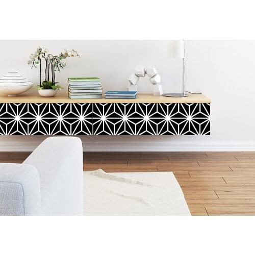 Abstract Polygon Modern Art Furniture Decal Wallpaper Living Room Adhesive Wall Paper Waterproof Wall Stickers for Cabinet Desk
