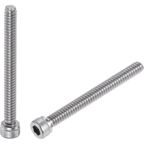 Uxcell #6-32x1-3/8" Hex Socket Head Cap Screw Bolts 304 Stainless Steel Polished 100 Pcs
