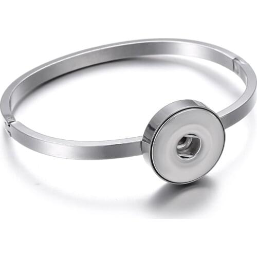 2019 New Snap Jewelry High Quality Stainless Steel Snap Button Bracelets Bangles fit 18mm Snap Buttons Jewelry Snaps Bracelets