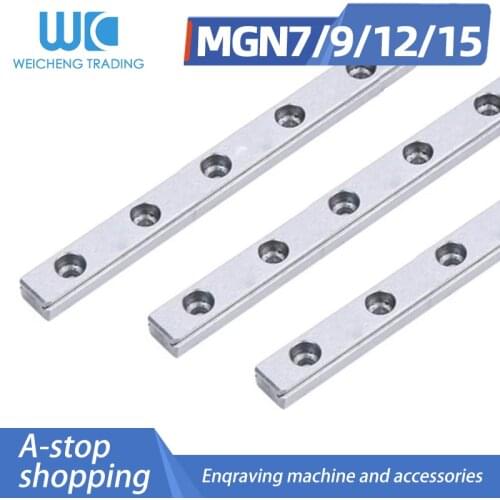 Cnc parts 1pc MGN7 MGN9 MGN12 MGN15 300 400 500 600 800mm miniature linear rail slide for cnc machined
