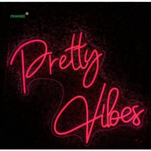 Pretty Vibes Neon Sign Custom Made Wall Lights Party Wedding Decor Shop Window Restaurant Birthday Decoration