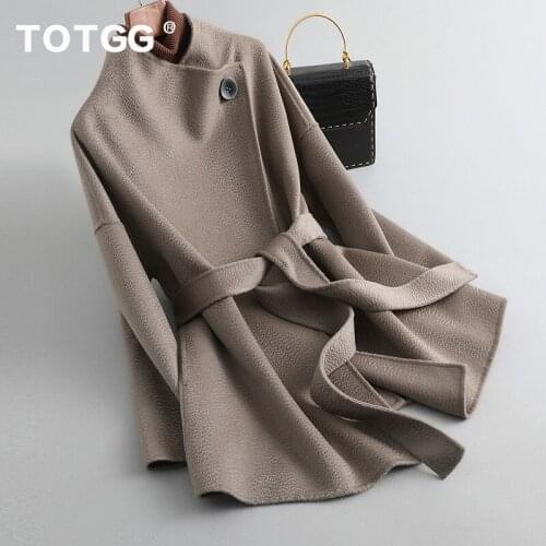Double sided cashmere coat 2021 new British style small man cloak high-end double-sided tweed coat womens spring and autumn