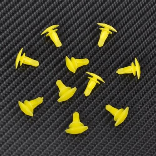 DWCX 10pcs 91530-SP1-003 Yellow Rubber Weatherstrip Door and Boot Seal Clips Fit 6mm Hole for Honda Accord Civic CRV Acura 3.5RL