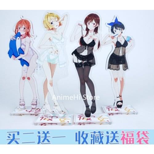 Anime Rent A Girl Friend Figure Cosplay Toys Mizuhara Chizuru Nanami Mami Sarashina Ruka Acrylic Figures Stand Model Dolls 15cm