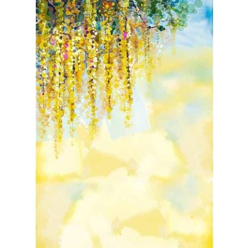 LIFE MAGIC BOX Photo Wall Yellow Flowers Backdrops For Photography Studio