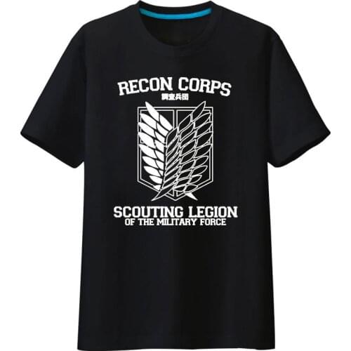 High-Q Unisex Attack on Titan T-Shirt Survey Corps Jiyuu no Tsubasa cotton Bottoming shirt breathable loose t-shirt tee t shirt