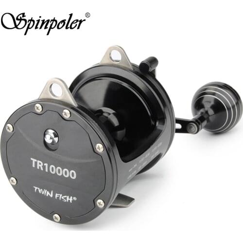 Spinpoler Slow Jigging Reel Fishing Wheel Max Drag 30kg Slow Jig Fishing Reel Saltwater Boat Sea 4.1:1 Drum Reels Fishing Coil