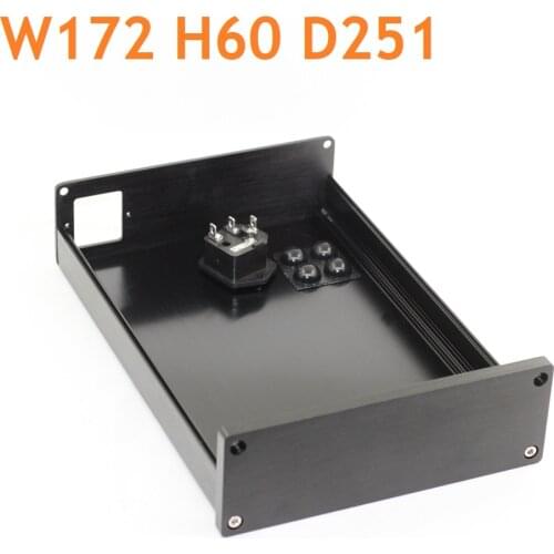 Decoding Enclosure Headphone Case DIY All Aluminum Power Amplifier Chassis Blank Panel PSU DAC AMP Shell W172 H60 D251 D291