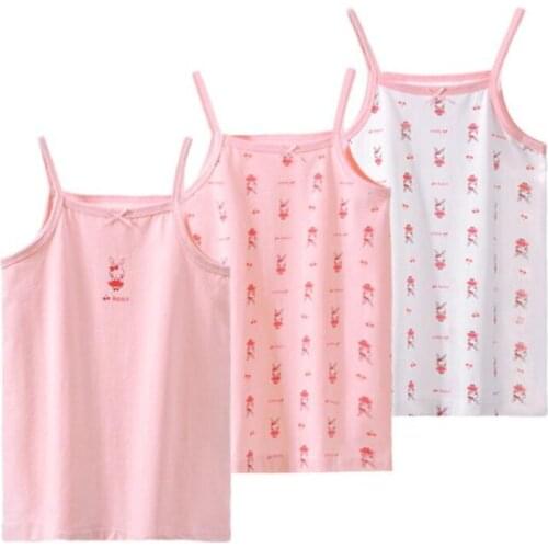 Summer Vest Tank Tops For Girls Cotton Fabric Sleeveless T shirt Singlets Kids Undershirt Children Underwear Top Girl Gift