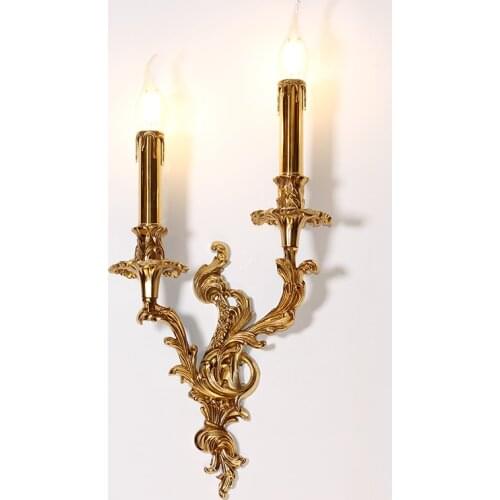 Copper Led candle Wall Lamp fixture indoor wall sconce home lighting Living Room Dining Room Bedroom light balcony Vanity Light