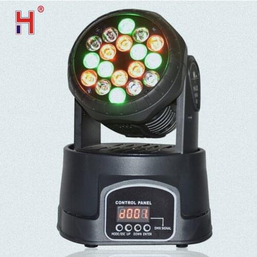 Mini Lyre 18X3W Moving Head Spotlights Led RGBW Light DMX Controller For Disco DJ Music Party Effect Club Dance Stage