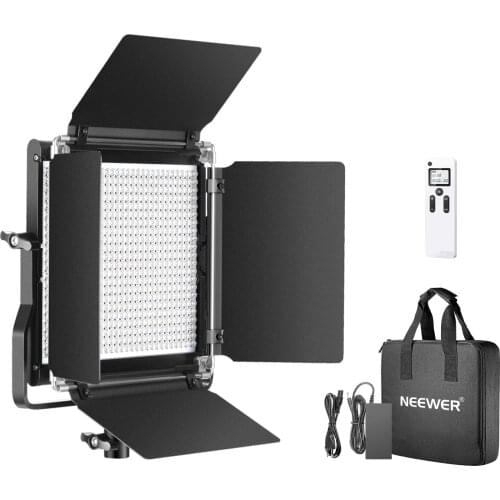 Neewer 660 LED Video Light with Softbox Kit, Bi-Color LED Panel with Wireless Remote, Softbox Diffuser and Light Stand