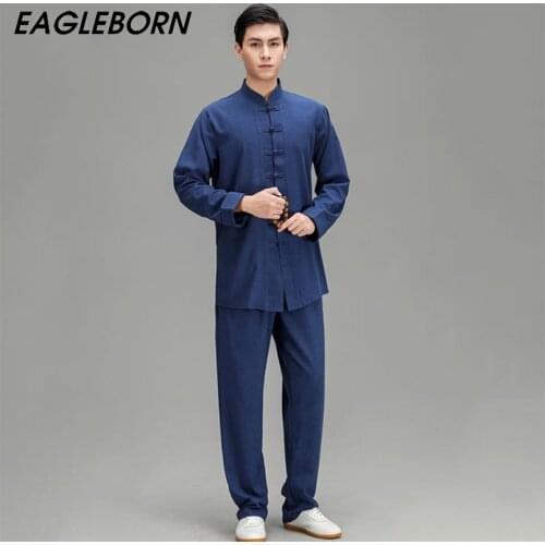 New Tai Chi Uniform Men Women Suits Kung Fu Short Collar Solid Martial Arts Competition Tai Chi Clothing Chinese Clothes for Men