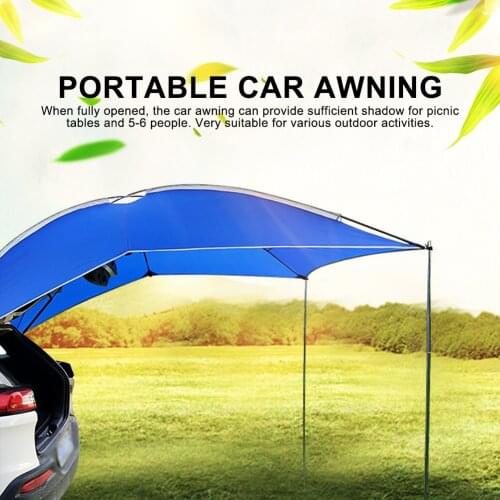 Car Trunk Tent SUV Tail Awning Extension Self-driving Anti Ultraviolet Rays Barbecue Camping Sunshade Rainproof Tourist Tent