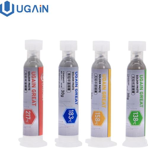 BGA Tin Solder Paste Leaded/Lead-free Sn63/Pb37 Syringe Liquid Flux Melting Point 183 PCB Repair Stencil Welding Soldering Tool
