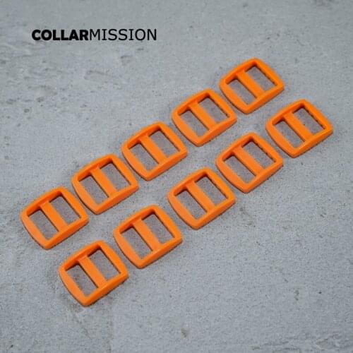 Webbing Straps plastic Slider Tri-Glid for bag cat dog leash backpacks accessory 20mm orange RZK20SJ12