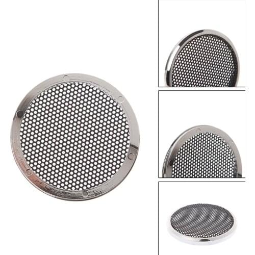 QAIXAG 2 Pcs 1/2/3/4/5/6.5 Inch Speaker Steel Mesh Round Grill Protective Cover Circle qiang