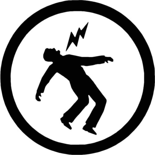 S51390 Various Sizes/Colors Car Stickers Vinyl Decal Warning Be Careful of The Lightning Motorcycle Decorative Accessories