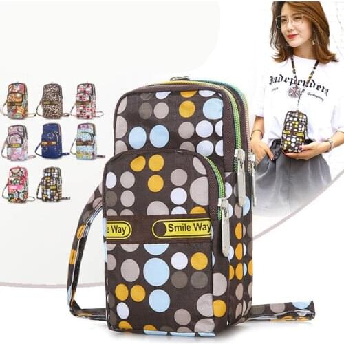 SHYAA Canvas Crossbody Bag Mobile Phone Bag Female New Mini Bag Sport Coin Purse Single Shoulder Bag Waterproof Messenger Bag