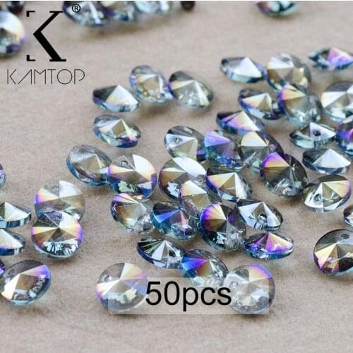 50pcs / lot 6/8mm Glass Crystal 6428 xilion pendant Bead, DIY Apparel Sewing Garment Beads