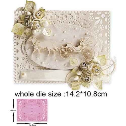 Metal Cutting Dies rectangle frame background Stencil for DIY Scrapbooking Paper Album Card Making Embossing Die