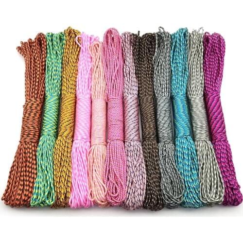 328ft 3mm Cord Rope Parachute Lanyard Rope For Climbing Survival Equipment Paracord Bracelet Mask Lanyards Paracord Bracelet