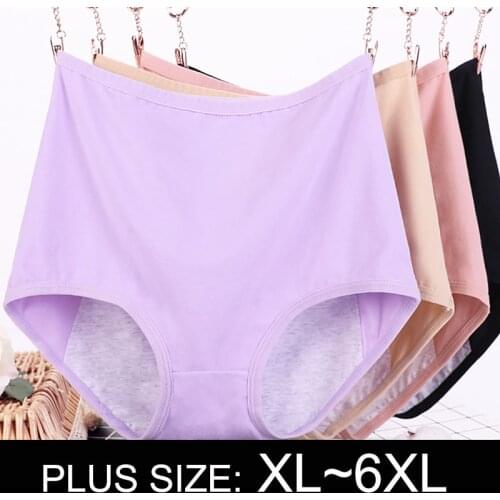 XL~6XL Large Size Panties Leak-Proof Menstrual Briefs For Women Seamless Underpants High Waist Underwear Cotton Female Intimates