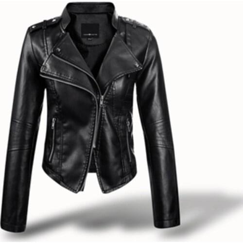 Plus Size Leather Jackets Jaqueta Feminina Women Coat Casacos Feminino Sobretudo Locomotive Abrigo Chaquetas Mujer Manteau Femme