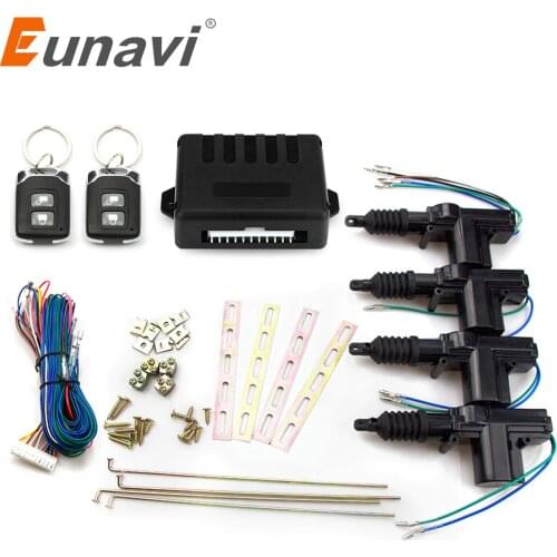 Eunavi Universal Car Power Door Lock Actuator 12-Volt Motor (4 Pack) Car Central Control Remote Locking Keyless Entry System