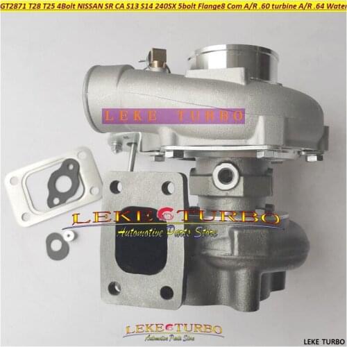 Universal Turbo GT2871 Journal bearing Turbocharger Compressor AR 0.60 Turbine AR 0.64 5-bolt T25 flange Internal Wastegate