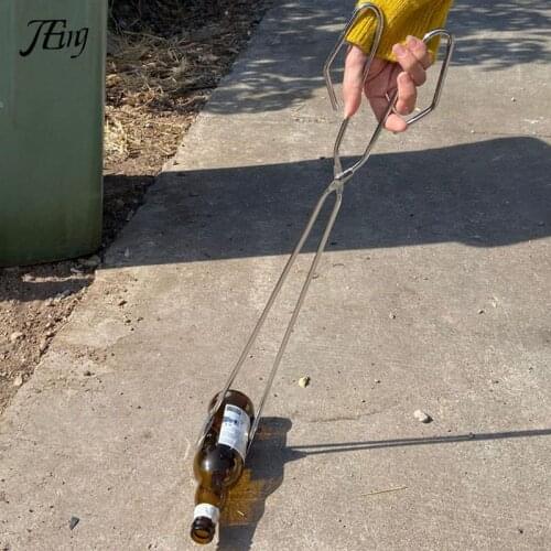 Pick Up Grabber Tool Ground Garbage Reach Hand Stick Stainless Steel Useful Cleaning Tool Small Item Trash Arm Grip