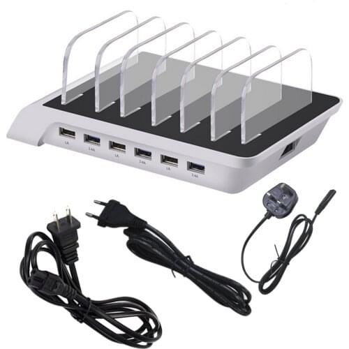 Besegad Multi USB Charging Station Stand Dock Charger for iPhone 10 X 8 7 6S Plus iPad Pro Air Mini 3 2 1 Samsung Galaxy S8 S7