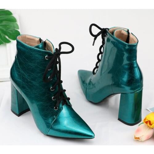 Size 34-43 Women Ankle Boots Fashion Cross Strap High Heel Winter Comfortable Shoes Woman Zipper Office Lady Street Footwear