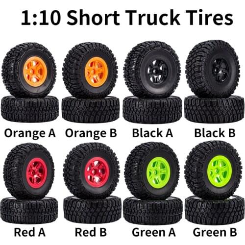 1:10 RC Remote Control Model Car, Short-Distance Truck Off-Road Racing General Accessories, Rubber Tires, 12mm Adapter