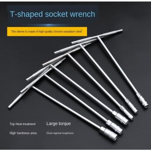 1pcs 6mm-19mm T Type Universal Socket Wrench High Quality CR-V Steel Spanner Hand Tools for Auto Repair