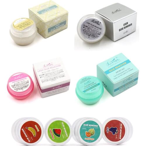 10PCS 5g Fase Eyelash Glue Remover Fragrancy Smell Eyelashes Extensions Cleaning Cream Zero Stimulation Lash Makeup Tool