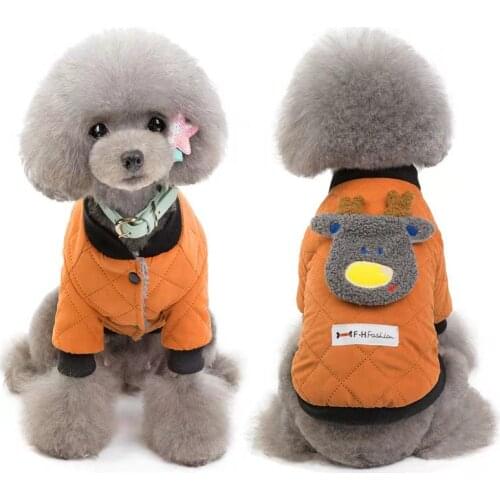 2021 Pet Dogs Warm Clothes For Small Dog Windproof Winter Pet Dog Coat Jacket Padded Clothes Puppy Outfit teddy french bulldog