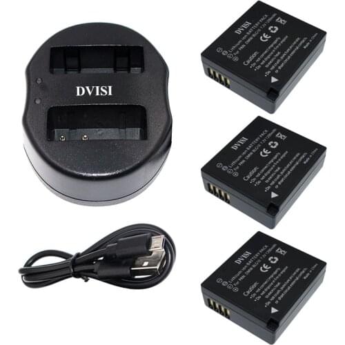 3pcs/lot DMW-BLG10 DMW BLG10 DMWBLG10 Battery + USB Dual Charger for Panasonic BLG10E BLG10GK BLG10 DMC-GF6 DMC-GX7 GF6 GX7