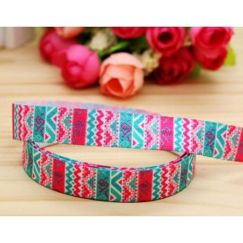 5/8'' Free shipping Fold Elastic FOE tribal printed headband headwear hairband diy decoration wholesale OEM P5545
