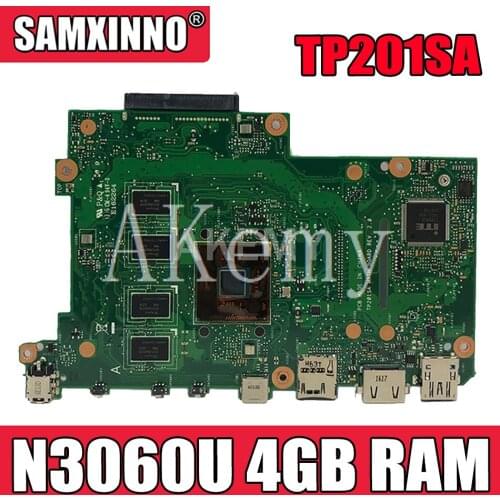 AKEMY TP201SA original mainboard For Asus Flip VivoBook TP201 TP201S TP201SA Laptop motherboard with N3060U 4GB RAM