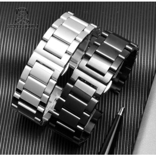 For Ar0385|1828|1970|1948|60003 stainless steel watch chain man Universal High Quality Watchband Butterfly metal watch bracelets